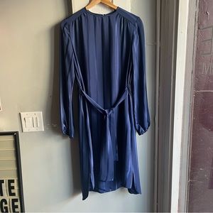 Vintage 90s Les Copains Navy Silk Dress